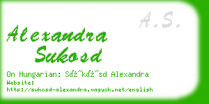 alexandra sukosd business card
